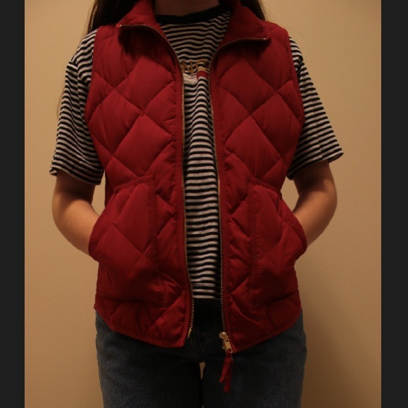 J.Crew Red Excursion Quilted Vest - Picture 2 of 7